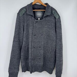 UGG Mens  men sweater Jacket Coat Vintage Doubke Breasted Button collar thick wa